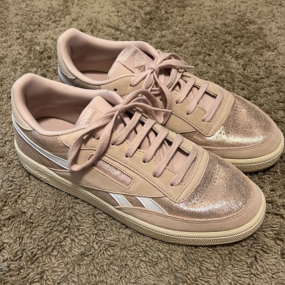 Rose gold Reebok classics